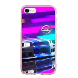 Чехол iPhone 7/8 матовый NISSAN GT-R SKYLINE, цвет: 3D-светло-розовый