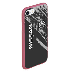 Чехол iPhone 7/8 матовый Nissan Car Ниссан, цвет: 3D-малиновый — фото 2