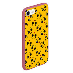 Чехол iPhone 7/8 матовый FORTNITE BANANA FACE PATTERN ФОРТНАЙТ ЛИЦО БАНАНА, цвет: 3D-малиновый — фото 2