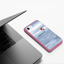Чехол iPhone 7/8 матовый Оротукан, цвет: 3D-малиновый — фото 2