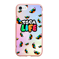 Чехол iPhone 7/8 матовый Toca Life: Smile Logo, цвет: 3D-светло-розовый