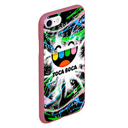 Чехол iPhone 7/8 матовый Toca Boca: Весельчак, цвет: 3D-малиновый — фото 2