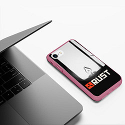 Чехол iPhone 7/8 матовый Огонёк из Раста, цвет: 3D-малиновый — фото 2
