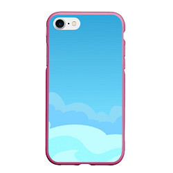Чехол iPhone 7/8 матовый Небо после грозы, цвет: 3D-малиновый