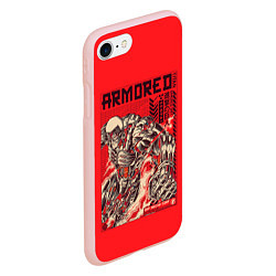 Чехол iPhone 7/8 матовый ARMORED TITAN - Бронированный Титан, цвет: 3D-светло-розовый — фото 2