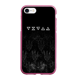 Чехол iPhone 7/8 матовый The Witcher - Ведьмак, цвет: 3D-малиновый