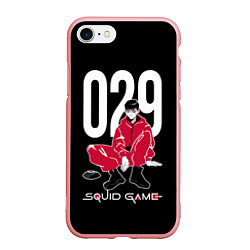 Чехол iPhone 7/8 матовый Squid game: guard 029 police officer, цвет: 3D-баблгам