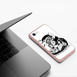 Чехол iPhone 7/8 матовый Туалетный мальчик Ханако Кун и девочка, цвет: 3D-светло-розовый — фото 2