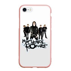 Чехол iPhone 7/8 матовый Участники группы My Chemical Romance, цвет: 3D-светло-розовый