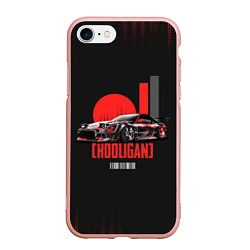 Чехол iPhone 7/8 матовый HOOLIGAN HOONIGAN, цвет: 3D-светло-розовый