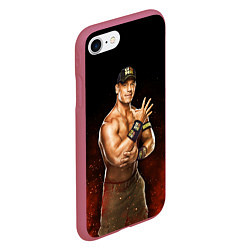 Чехол iPhone 7/8 матовый Cena Jr, цвет: 3D-малиновый — фото 2