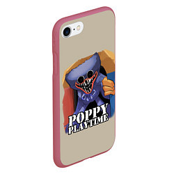 Чехол iPhone 7/8 матовый Poppy Playtime, цвет: 3D-малиновый — фото 2