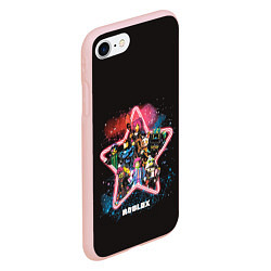 Чехол iPhone 7/8 матовый Roblox 1, цвет: 3D-светло-розовый — фото 2