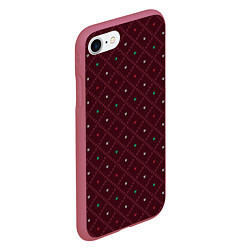 Чехол iPhone 7/8 матовый Knitted Texture, цвет: 3D-малиновый — фото 2