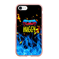 Чехол iPhone 7/8 матовый Poppy Playtime: Blue Fire, цвет: 3D-светло-розовый