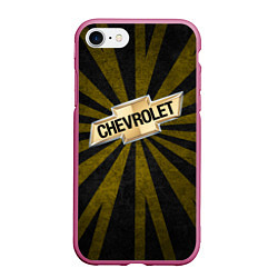 Чехол iPhone 7/8 матовый Chevrolet Big Logo, цвет: 3D-малиновый