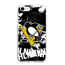 Чехол iPhone 7/8 матовый Питтсбург Пингвинз Pittsburgh Penguins, цвет: 3D-белый