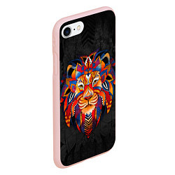 Чехол iPhone 7/8 матовый CALM LION, цвет: 3D-светло-розовый — фото 2