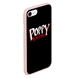 Чехол iPhone 7/8 матовый Poppy Playtime: Logo, цвет: 3D-светло-розовый — фото 2