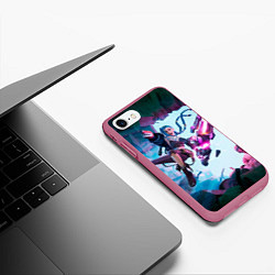 Чехол iPhone 7/8 матовый Arcane x Fortnite, цвет: 3D-малиновый — фото 2