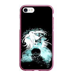 Чехол iPhone 7/8 матовый Атака титанов Эрен Атакующий титан, цвет: 3D-малиновый