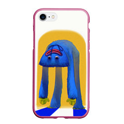 Чехол iPhone 7/8 матовый Poppy Playtime: Huggy Wuggy, цвет: 3D-малиновый