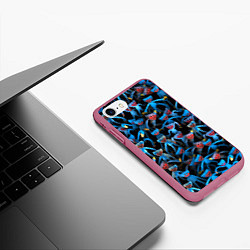 Чехол iPhone 7/8 матовый Толпа Хагги Вагги, цвет: 3D-малиновый — фото 2