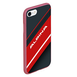 Чехол iPhone 7/8 матовый Alpina Sport Лого Эмблема спина, цвет: 3D-малиновый — фото 2