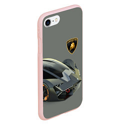 Чехол iPhone 7/8 матовый Lamborghini concept 2020, цвет: 3D-светло-розовый — фото 2