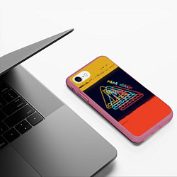 Чехол iPhone 7/8 матовый Papa roach Папа Роч, цвет: 3D-малиновый — фото 2