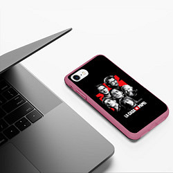 Чехол iPhone 7/8 матовый БУМАЖНЫЙ ДОМ ЛОГОТИП ОРИГАМИ, цвет: 3D-малиновый — фото 2