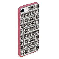 Чехол iPhone 7/8 матовый Squirrel Pattern, цвет: 3D-малиновый — фото 2