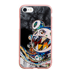 Чехол iPhone 7/8 матовый Стрит-арт Такаси Мураками, цвет: 3D-светло-розовый