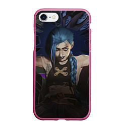 Чехол iPhone 7/8 матовый League of legends Arcane, цвет: 3D-малиновый