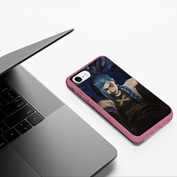 Чехол iPhone 7/8 матовый League of legends Arcane, цвет: 3D-малиновый — фото 2