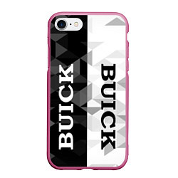 Чехол iPhone 7/8 матовый Buick Black And White, цвет: 3D-малиновый