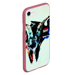 Чехол iPhone 7/8 матовый Iowa - Slipknot, цвет: 3D-малиновый — фото 2