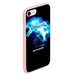 Чехол iPhone 7/8 матовый Ride the Lightning Metallica, цвет: 3D-светло-розовый — фото 2