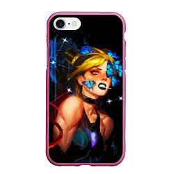 Чехол iPhone 7/8 матовый Jojo Stone Ocean Jolyne cujoh, цвет: 3D-малиновый