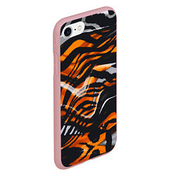 Чехол iPhone 7/8 матовый Окрас тигра, цвет: 3D-баблгам — фото 2