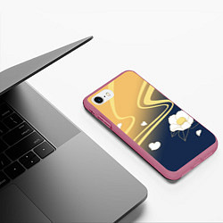 Чехол iPhone 7/8 матовый КОСТЮМ АЯКИ КАМИСАТО, цвет: 3D-малиновый — фото 2