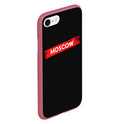 Чехол iPhone 7/8 матовый MOSCOW БУМАЖНЫЙ ДОМ, цвет: 3D-малиновый — фото 2