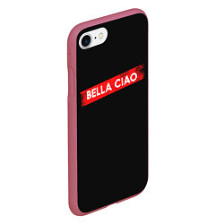 Чехол iPhone 7/8 матовый BELLA CIAO БУМАЖНЫЙ ДОМ, цвет: 3D-малиновый — фото 2