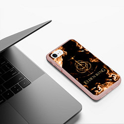 Чехол iPhone 7/8 матовый Elden Ring Logo, цвет: 3D-светло-розовый — фото 2
