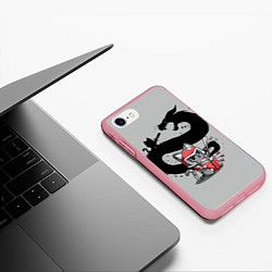 Чехол iPhone 7/8 матовый Кот рыцарь, цвет: 3D-баблгам — фото 2