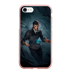 Чехол iPhone 7/8 матовый Dishonored art, цвет: 3D-светло-розовый