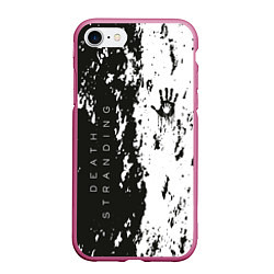 Чехол iPhone 7/8 матовый Death Stranding Black & White, цвет: 3D-малиновый