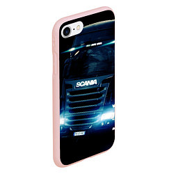 Чехол iPhone 7/8 матовый SCANIA Дальнобой 2022, цвет: 3D-светло-розовый — фото 2