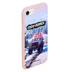 Чехол iPhone 7/8 матовый SnowRunner Гонки по бездорожью, цвет: 3D-светло-розовый — фото 2