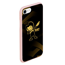 Чехол iPhone 7/8 матовый Bendy and the ink machine золотистый, цвет: 3D-светло-розовый — фото 2